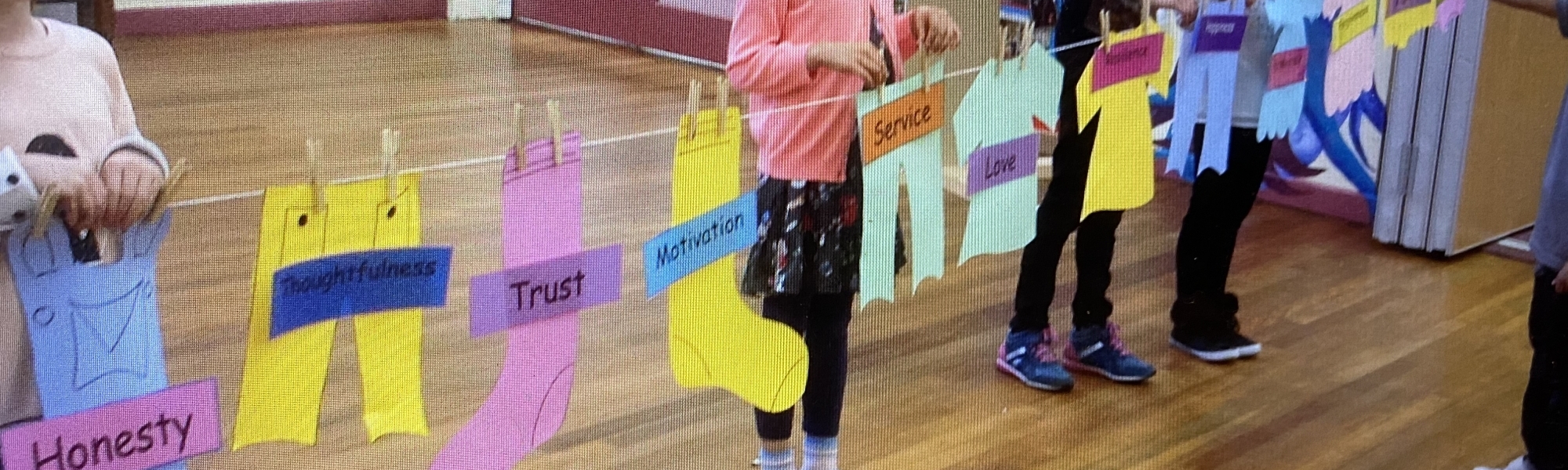 Values, Virtues and Qualities Washing Line 