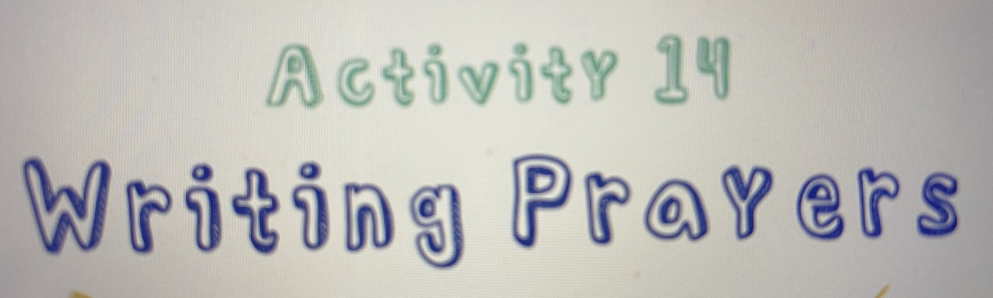 Writing Prayers for Worship