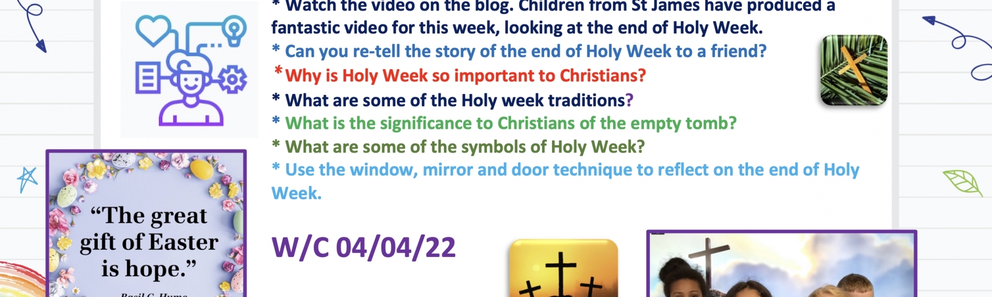 Holy Week part 2 W/C 04/04/22