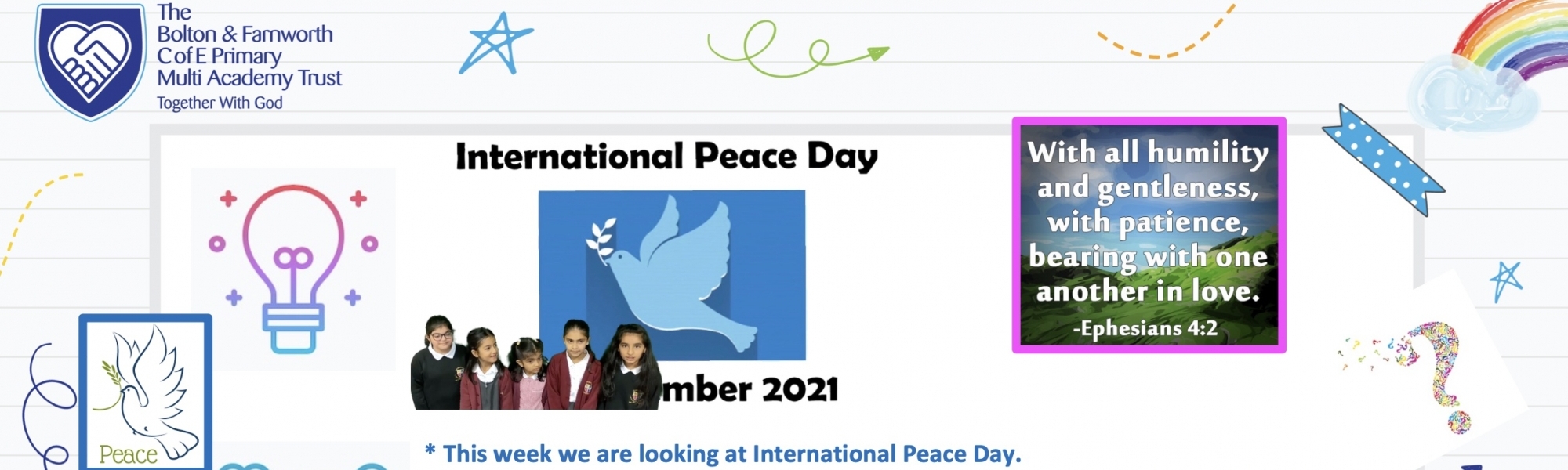 International day of Peace W/C 27/09/21