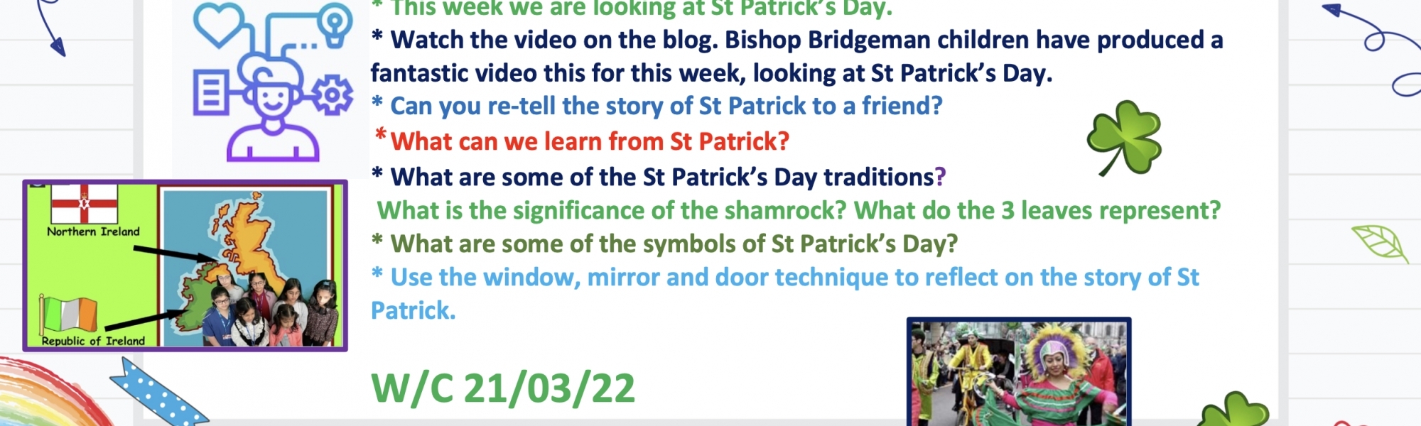 St Patrick's Day W/C 21/03/22