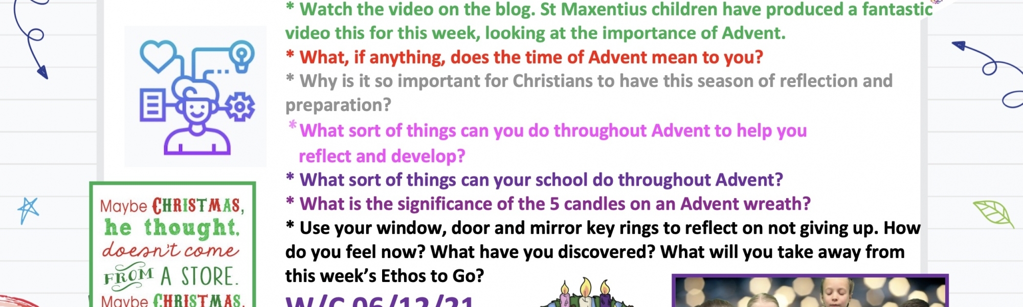 W/C 06/12/21 Advent