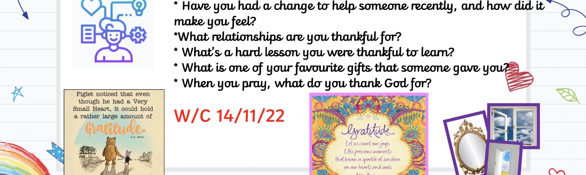 W/C 14/11/22 Thankfulness