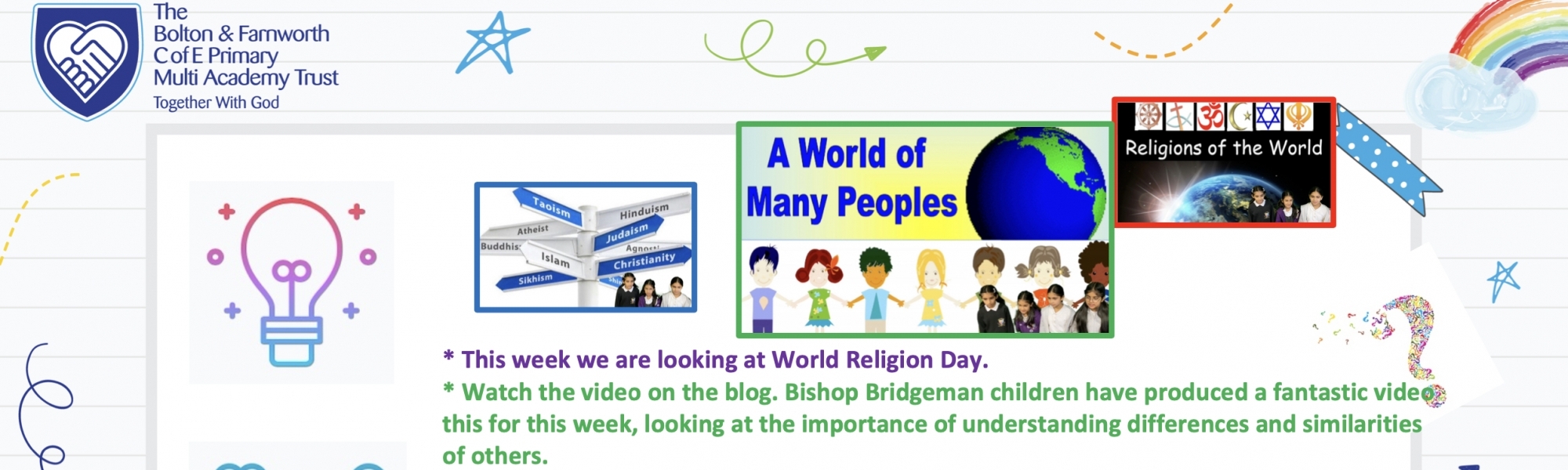W/C 17/01/22 World Religion Day