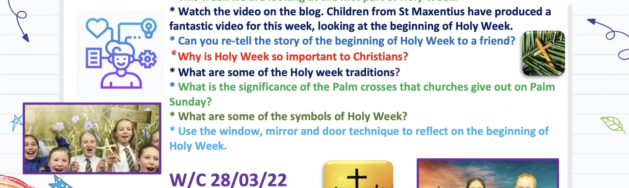 W/C 28/03/22 Holy Week Part 1